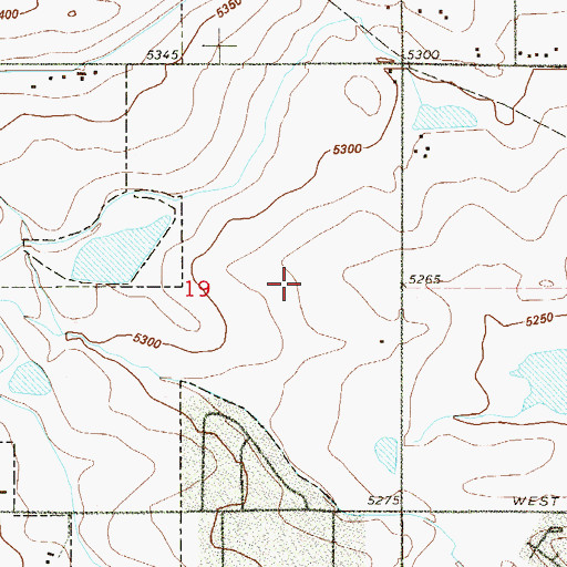 Topographic Map of Broadlands, CO
