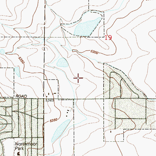 Topographic Map of Broadlands West, CO