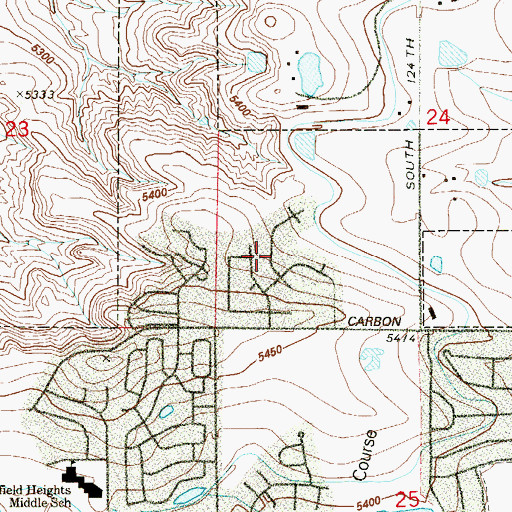Topographic Map of Country Estates, CO