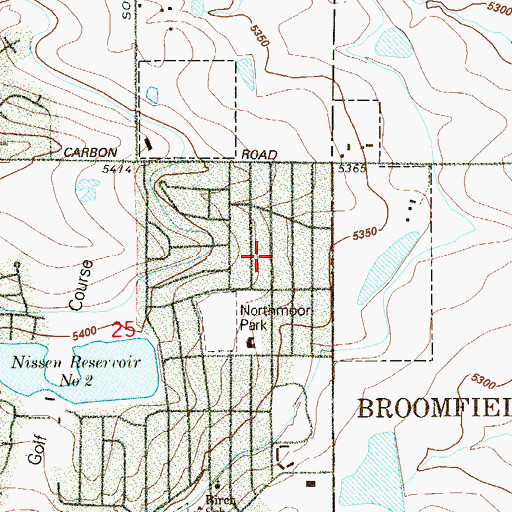 Topographic Map of Northmoor, CO