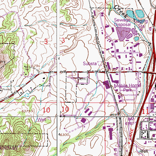 Topographic Map of Cedar Hill Cemetery, CO