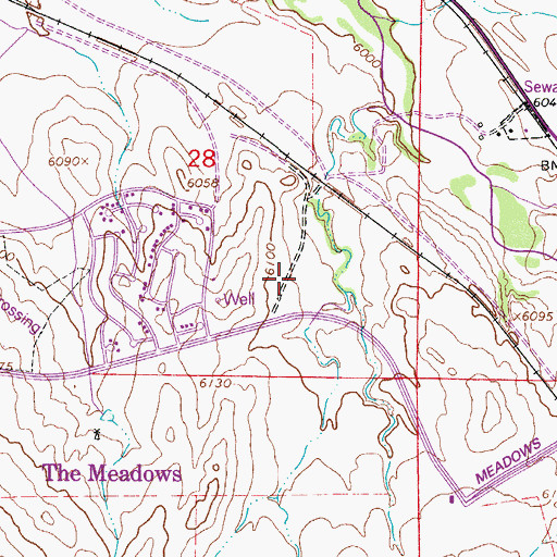 Topographic Map of Castle Rock Middle School, CO