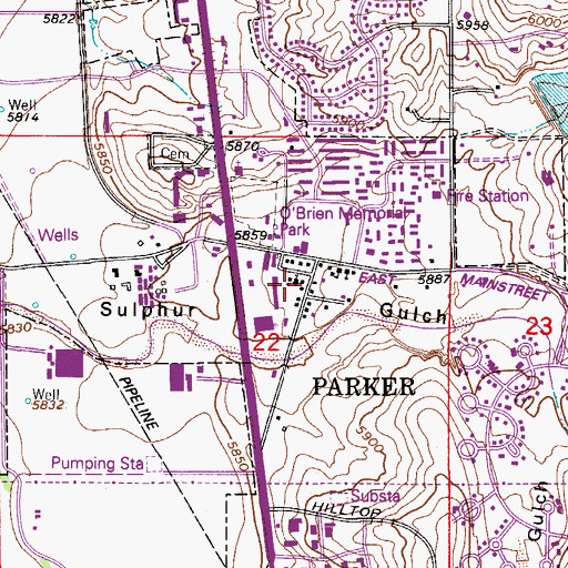 Topographic Map of Saint Matthew's Episcopal Church, CO
