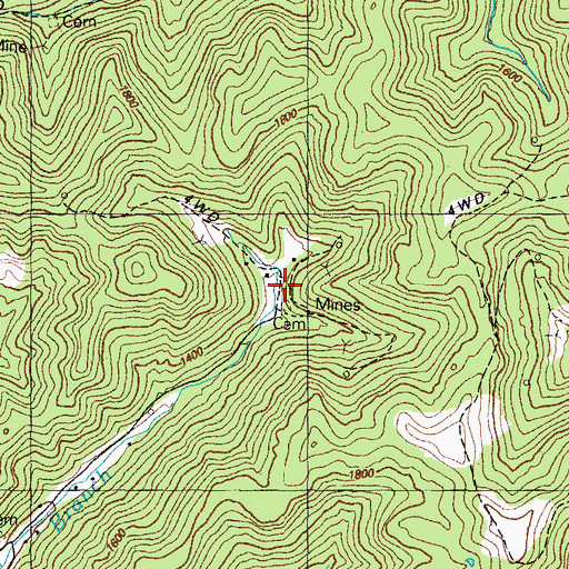Topographic Map of Drew Post Office (historical), KY