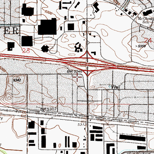 Topographic Map of Light of the World Praise Church, CO