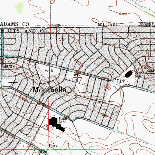 Topographic Map of Northeast Church of Christ, CO