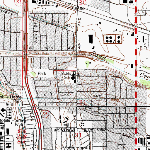 Topographic Map of Our Lady of Victory Roman Catholic Chapel, CO