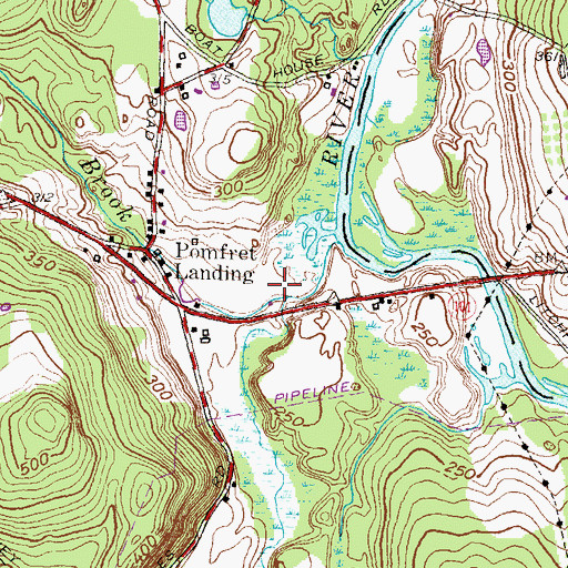Topographic Map of White Brook, CT