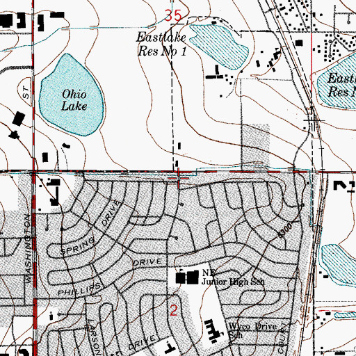 Topographic Map of Calvary Community Baptist Church, CO