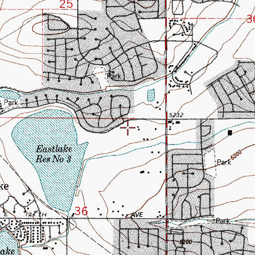Topographic Map of Good Shepherd United Methodist Church, CO