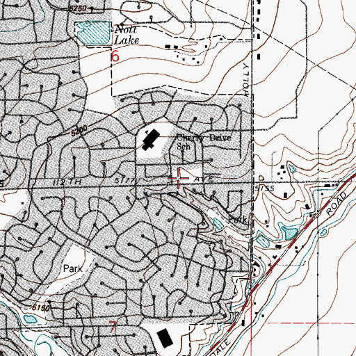 Topographic Map of Glencoe Park, CO