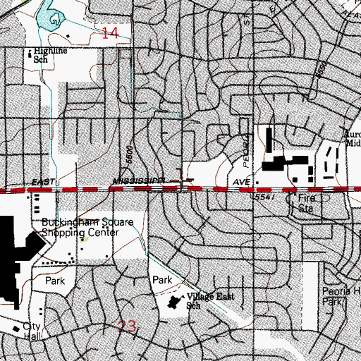 Topographic Map of Christ The Savior Lutheran Church, CO