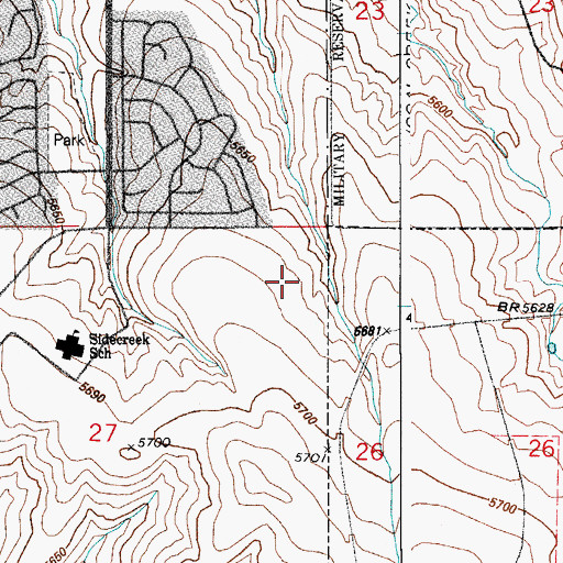 Topographic Map of Great Plains Park, CO