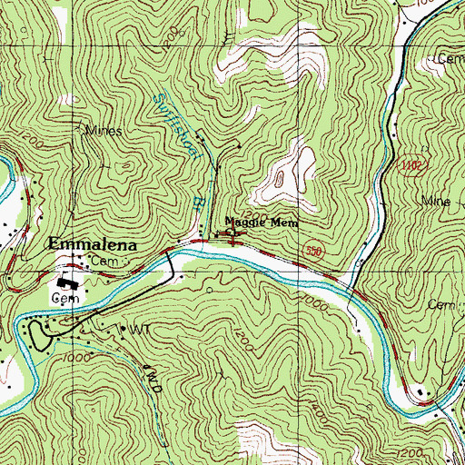 Topographic Map of School Number Nine (historical), KY