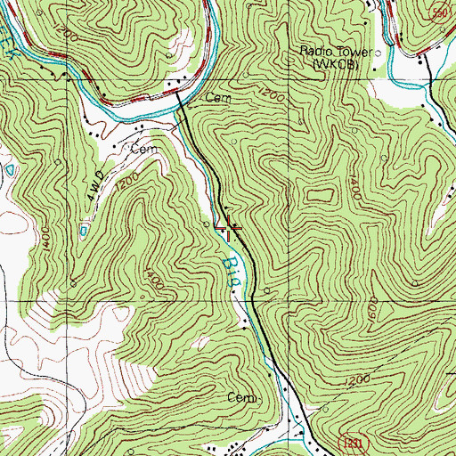 Topographic Map of School Number Six (historical), KY