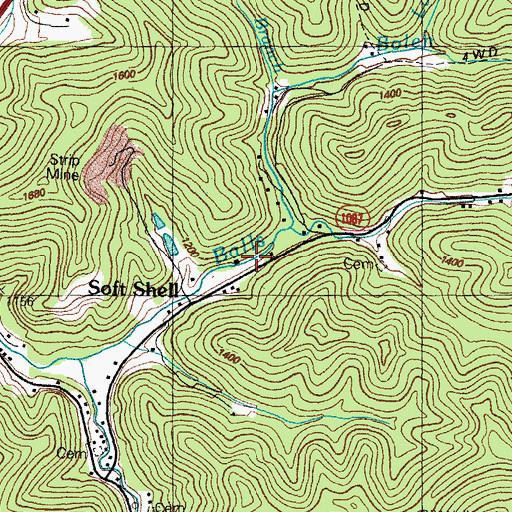 Topographic Map of School Number Thirteen (historical), KY