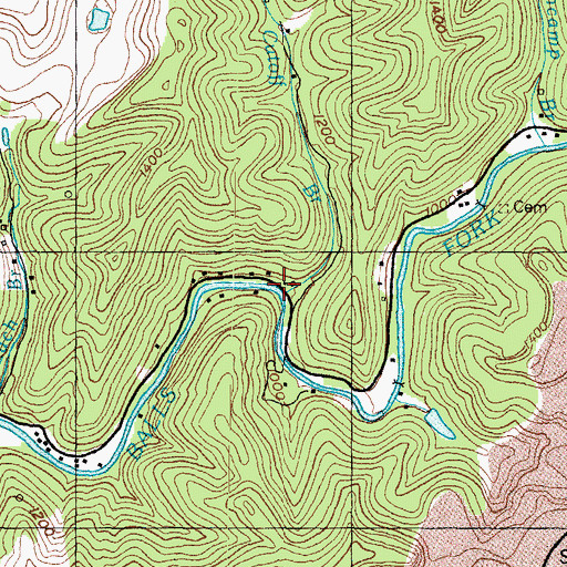 Topographic Map of Talcum Post Office (historical), KY