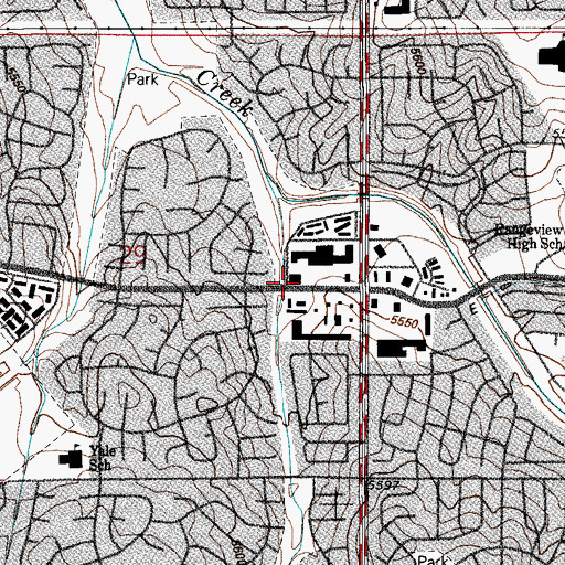 Topographic Map of Redeemed Chrsitian Church of God, CO