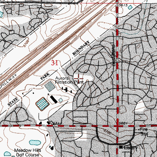 Topographic Map of Eagle Park, CO