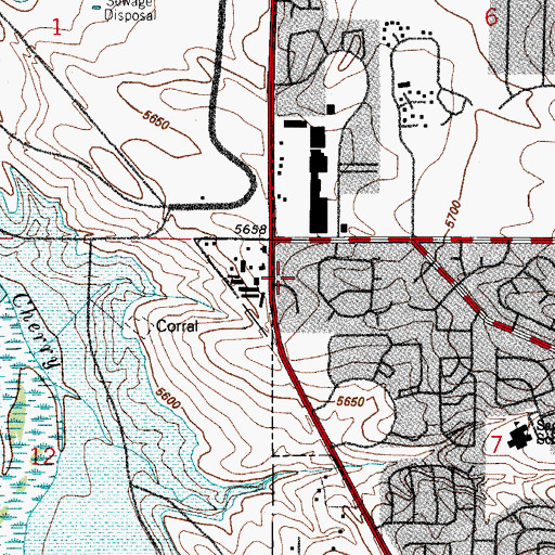 Topographic Map of Aurora Korean Church, CO