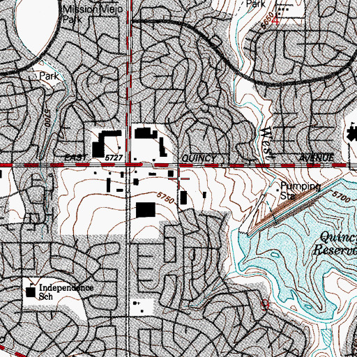 Topographic Map of Saint Lawrence Korean Catholic Church, CO