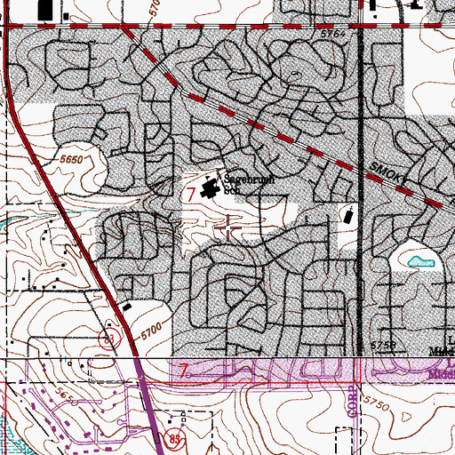 Topographic Map of Sagebrush Park, CO