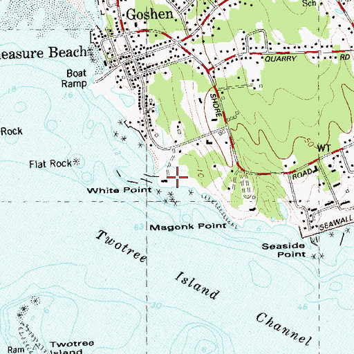 Topographic Map of White Point, CT