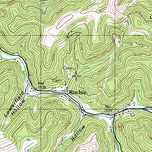 Topographic Map of Clear Creek Evangelical Church, KY