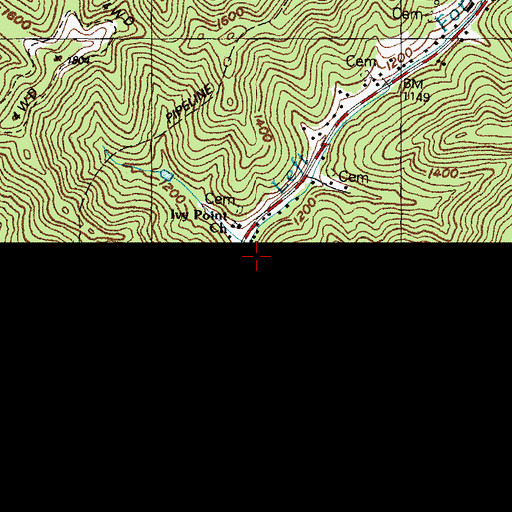 Topographic Map of Garner Post Office (historical), KY