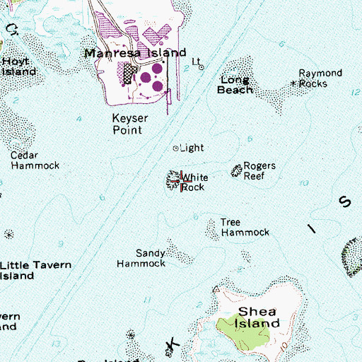 Topographic Map of White Rock, CT
