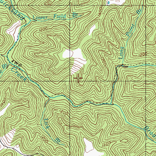 Topographic Map of Laurel Fork United Baptist Church, KY