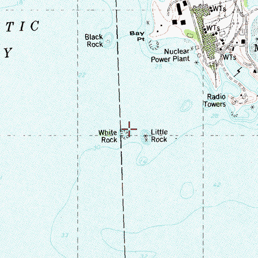 Topographic Map of White Rock, CT