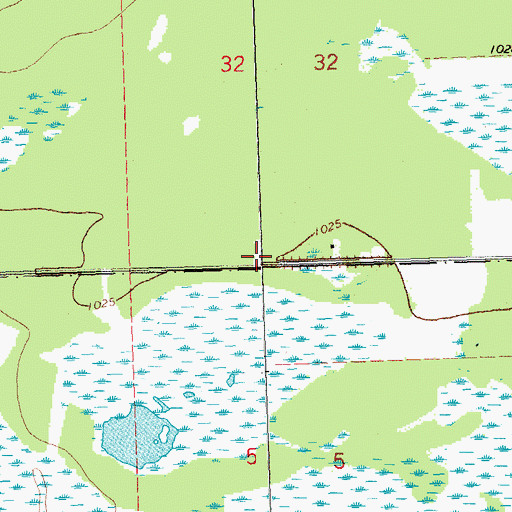 Topographic Map of Oak Point School (historical), MN