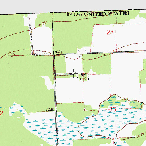 Topographic Map of Noacres (historical), MN