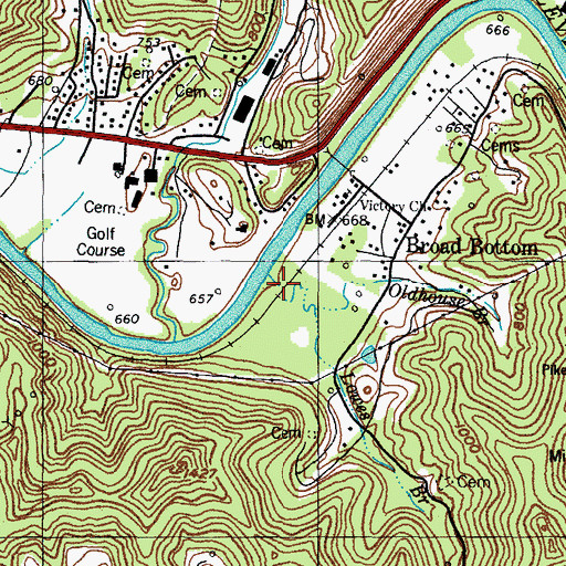 Topographic Map of Hamlack Railroad Station (historical), KY