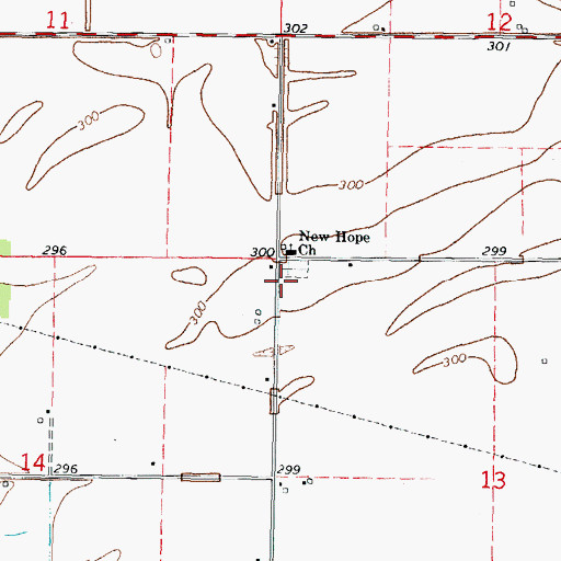 Topographic Map of Pinhook School (historical), MO