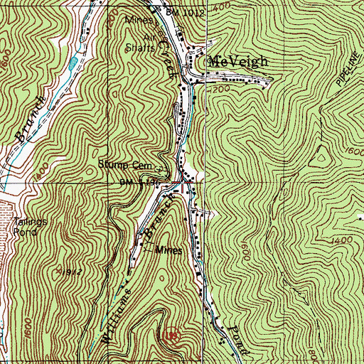 Topographic Map of Hewitt Post Office (historical), KY
