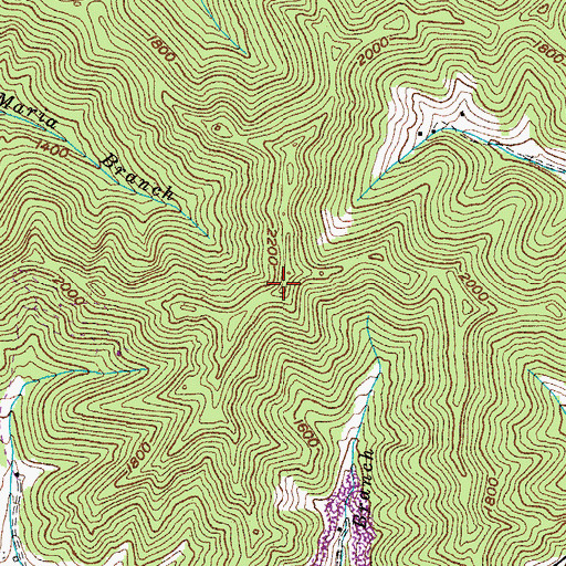 Topographic Map of High Knob, KY
