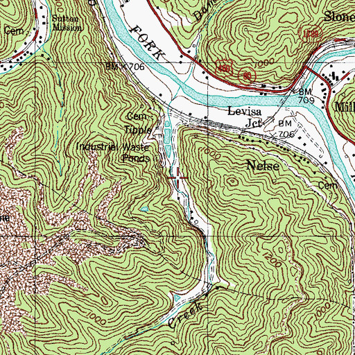 Topographic Map of Hopkins Creek School (historical), KY
