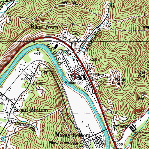 Topographic Map of Immanuel Baptist Church, KY