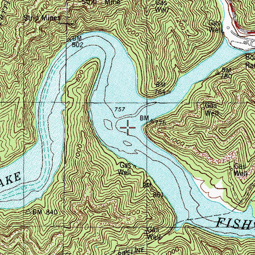 Topographic Map of Ironia Post Office (historical), KY