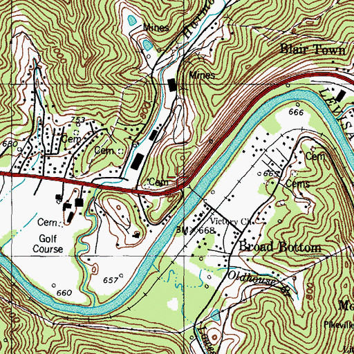 Topographic Map of Jake Post Office (historical), KY