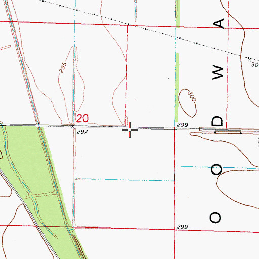 Topographic Map of Wolf Island School (historical), MO
