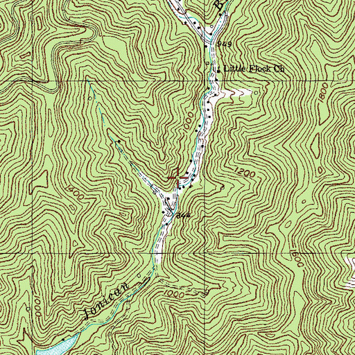 Topographic Map of Jonkan (historical), KY