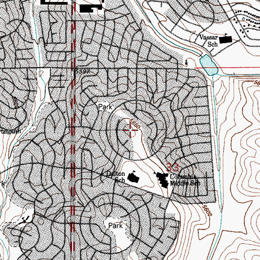 Topographic Map of Eldorado Park, CO