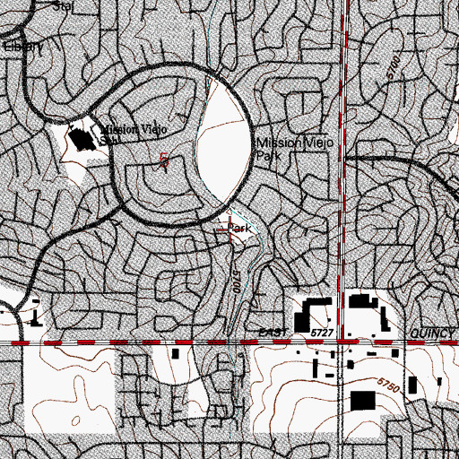 Topographic Map of La Parquita Park, CO