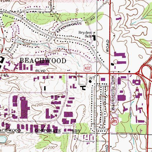Topographic Map of Gunderson Building, OH