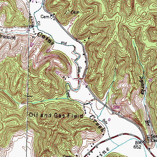 Topographic Map of The Narrows, KY