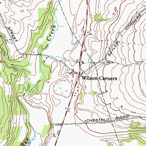 Topographic Map of School Number 7 (historical), NY