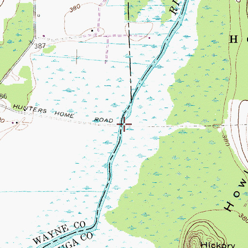 Topographic Map of Galen Bridge (historical), NY